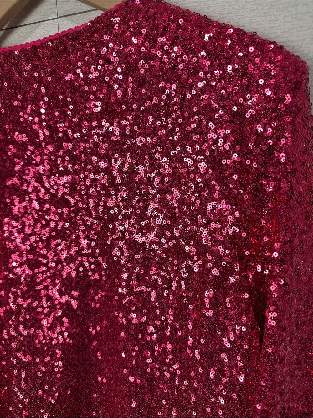NWT Good American Pink Sequin Cardigan 3X - Picture 12 of 12